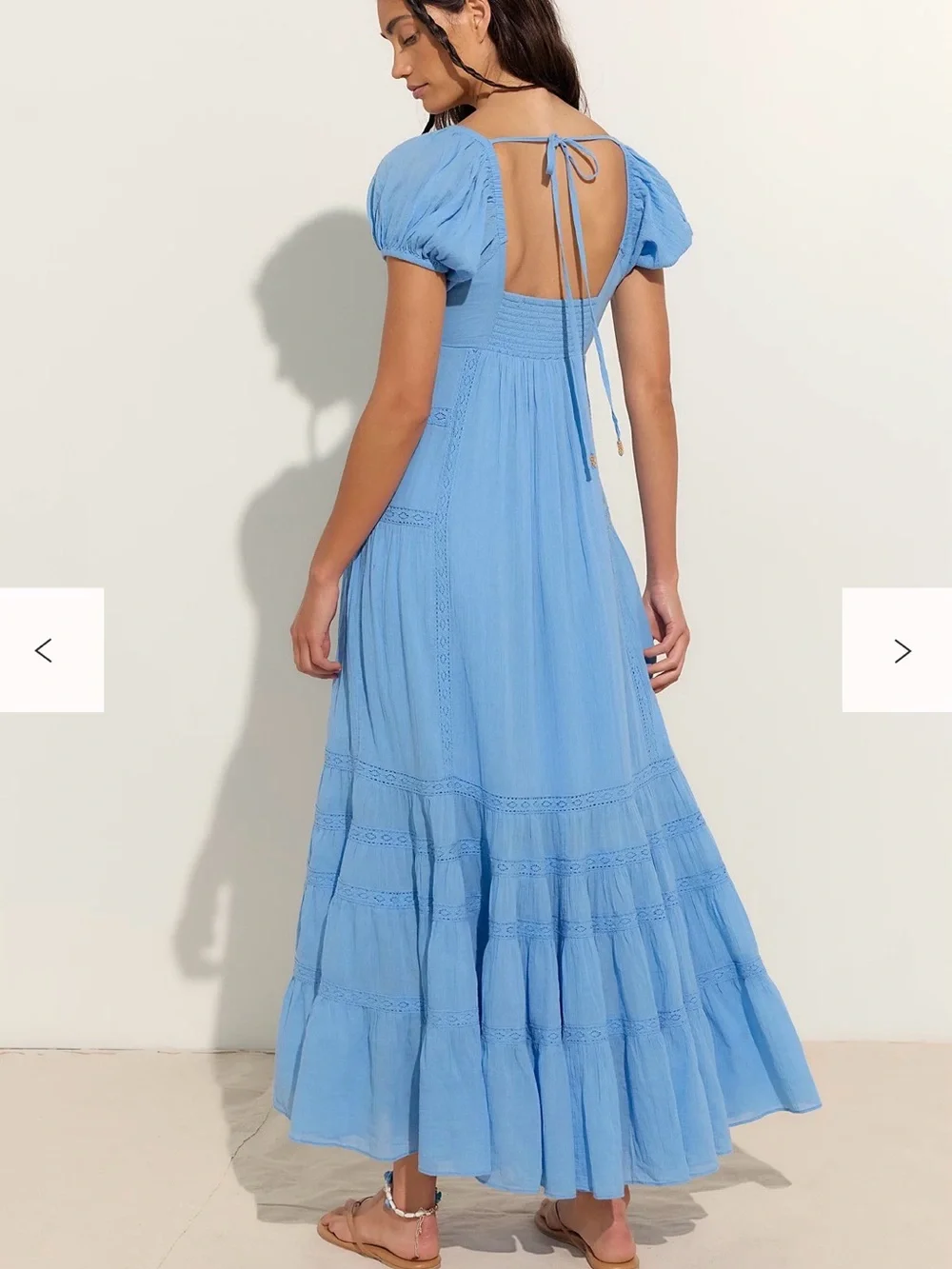 Free People Aura Maxi Dress Small Color: Blue Blaze NWT